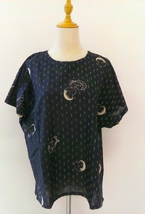 Button Shirt/Blouse Dolman Sleeve black [S/S NEW]