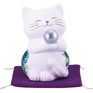 Piggy-bank Purple Cat Flowers L size