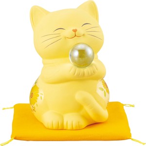 Piggy-bank Cat Flowers L size