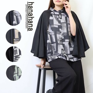 幾何学柄ケープブラウス　hanahana大阪　2025SS新作