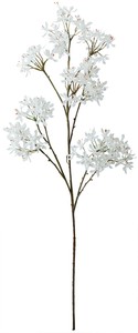 【造花】フルオブスモールフラワーブランチ　ホワイト　FBC-8238W