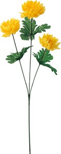 【造花】キク×3　イエロー　FS-7959Y