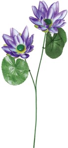 【造花】ロータス×2　ブルー　FS-8364BLU