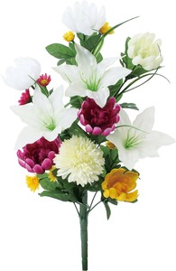 【造花】仏花ブッシュLL マムユリ