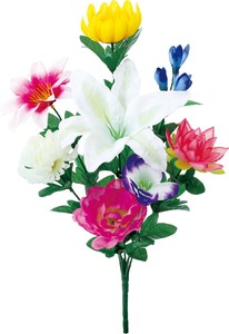【造花】仏花ブッシュL マムユリ