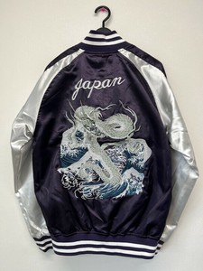※※『予約販売‼‼8月入荷予定』☆☆当社実績アイテム☆☆　ポリサテン裏付スカジャン(銀龍)