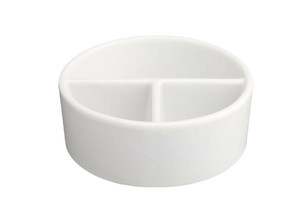 墨運堂　　　陶器　丸筆洗　3穴　12.0cm　26506