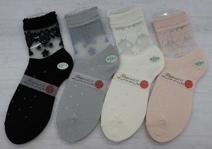 25SS 数量限定【奈良産】テグスソックス　抗菌防臭糸　レース調2