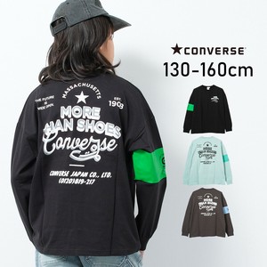 【2025春】ONVERSE 別注袖ラインプリントロングTシャツ カットソー トップス ゆったり 子供服 男の子
