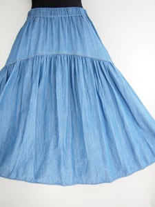 Skirt Flare Chambray Stitch [S/S NEW]