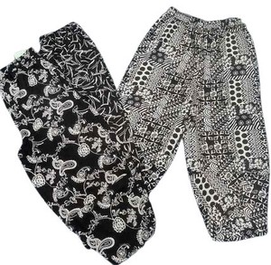 Full-Length Pant Monotone Patterned Rayon Wide Pants