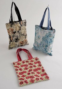 Tote Bag Antique Floral Pattern Cat