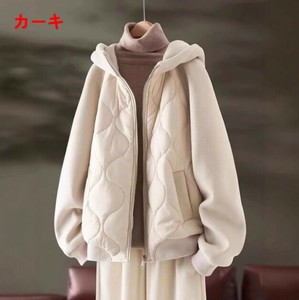 コート 長袖 厚手 保温 フード付き 綿服 無地 ゆったり 快適 レディース ファッション  BQ978