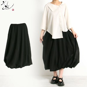 Skirt Sheer Stripe Balloon Skirt Made in Japan