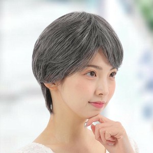【医療用ウィッグ】 白髪混のショートスタイル フルウィッグタイプ