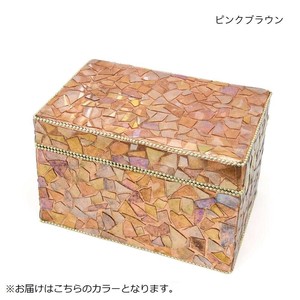 ビーズレクタングルボックス  ピンクブラウン 14921811280