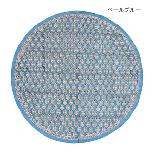 ラウンドクロス アマービレブロックプリント ペールブルー 11724882022