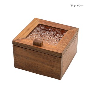 ウッド&エンボスガラス ボックスS アンバー 10724811377