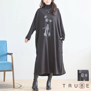【2025新作】【L~LL】ラインストーンキャットワンピース　(N82-027A) (7号店)FM7