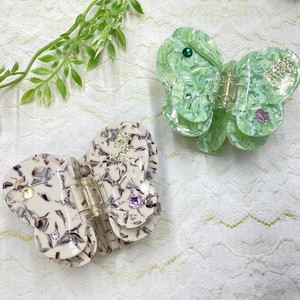 ヘアアクセサリー　ヘアピン　ヘアクリップ　ラインストーン　蝶々　バタフライ　昆虫