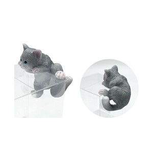 フレンドリーマスコット　のぼりキャットGY　/オブジェ　飾り　ガーデン　庭