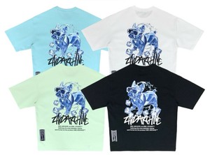【2025春夏新作】アイスサングラスグラフィックドッグ半袖Tシャツ