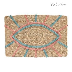 ジュートマット アイ ピンクブルー 14223875298