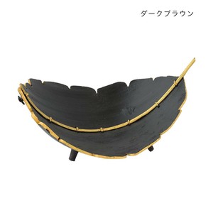 パームリーフトレイ ワイド ダークブラウン 10223810334