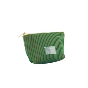 フラワーリング　マチ付きポーチ リブニット GPO0334-GR(グリーン)
