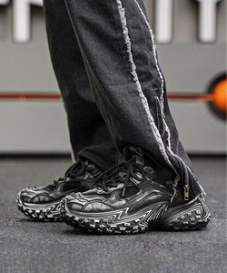 【SHOES 365】メンズ厚底スニーカー 厚底 スニーカー ブラック グレー