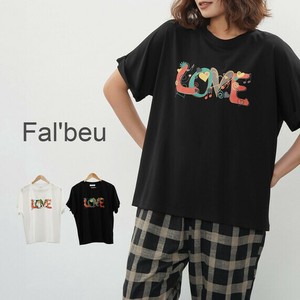 【新作】ロゴ(LOVE)プリントTシャツ　コットンカットソー　2色展開