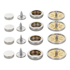 ホック一撃用ホック玉18mm　4入り　シルバー刻印　H18PSSLKK　606926