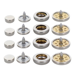 ホック一撃用ホック玉13mm　4入り　シルバー刻印　H13PSSLKK　606934