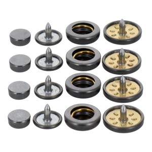 ホック一撃用ホック玉13mm　4入り　黒ニッケル　H13PHBKK　606936