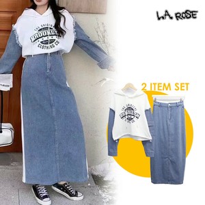 T-shirt Long Skirt Cropped Switching