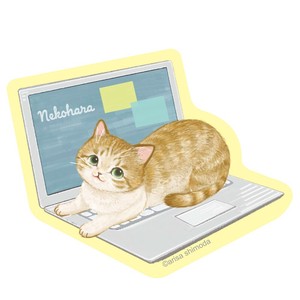 Stickers White Die-cut Chatora-cat