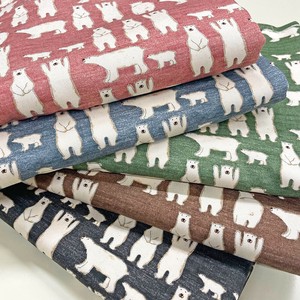 ツイル　KTS7108　バンザイシロクマ　全5色　/布　手づくり　ハンドメイド