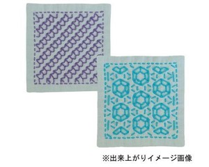 オリムパス 刺し子キット　一目刺しのコースター(2枚組) 矢羽根、ダイヤモンド SK-299