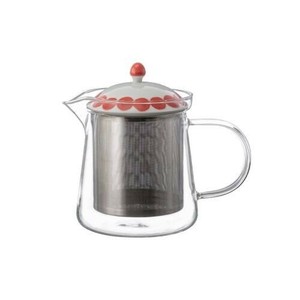 西海陶器 波佐見焼 コリエ SSガラスポット 赤 大　20497