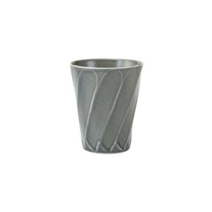 西海陶器 彫刻紋 藍墨 ピルスナー 斜め彫