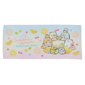 【フェイスタオル】すみっコぐらし プリントロングタオル フルーツバケーション