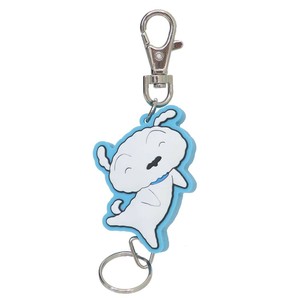 【キーホルダー】クレヨンしんちゃん ラバーリールキーホルダー シロ にっこり