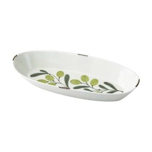 西海陶器 olive デリカプレート 緑