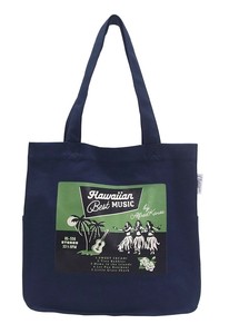 コットントートバッグHAWAII L ネイビー グリーン BA059006