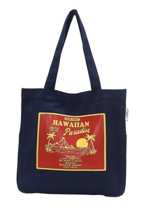 コットントートバッグHAWAII L ネイビー レッド BA059013