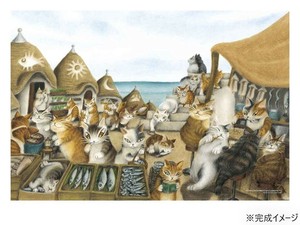 ジグソーパズル 300ピース わちふぃーるど 池田あきこ 猫横丁の噂話 03-953