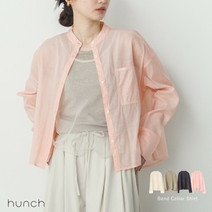 Button Shirt/Blouse Band-Collar Shirt Spring/Summer [2025 NEW] Made in India