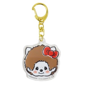 【キーホルダー】モンチッチ×ハローキティ アクリルキーホルダー フェイス
