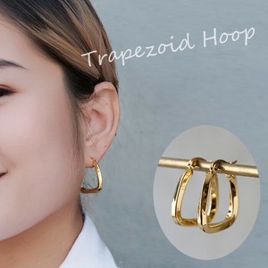 Pierced Earringss Stainless Steel Square 25mm
