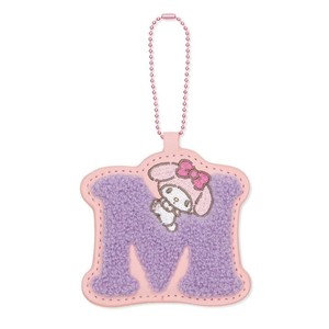 【キーホルダー】マイメロディ イニシャルホルダー 相良刺繍 M
